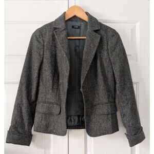 J. Crew Grey Wool Herringbone Blazer